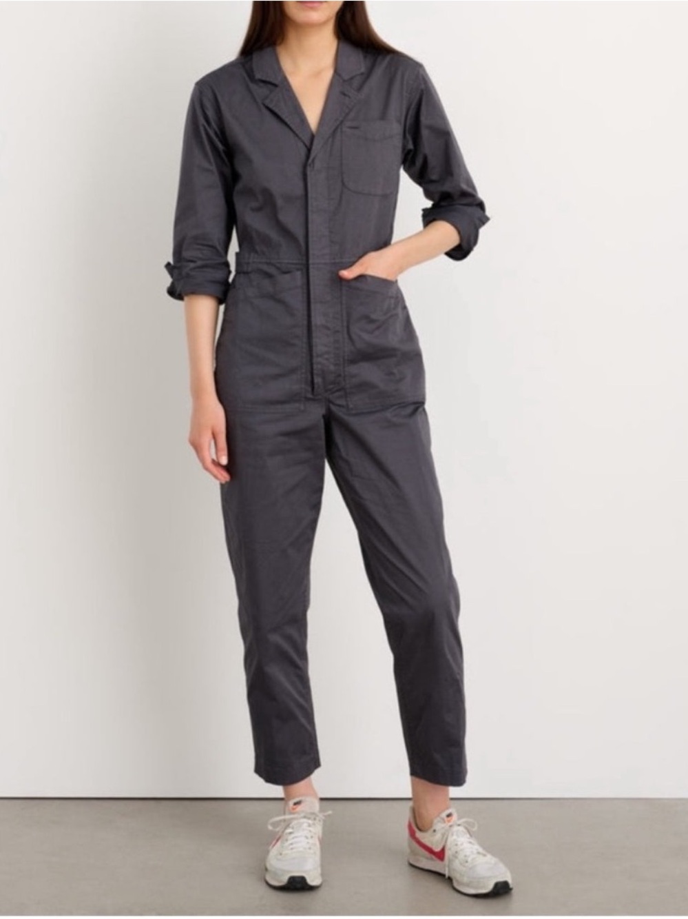 Alex Mill Military-Style Olive Utility Jumpsuit